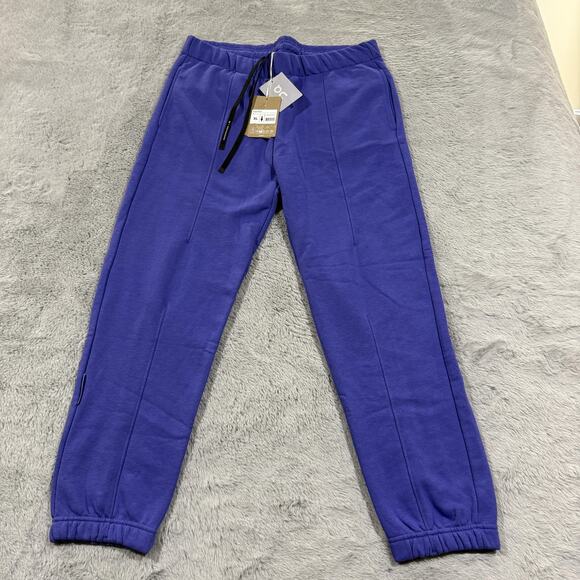 On Cloud Running Club Pants Womens XL Purple Organic Cotton Joggers Swiss - Picture 2 of 13